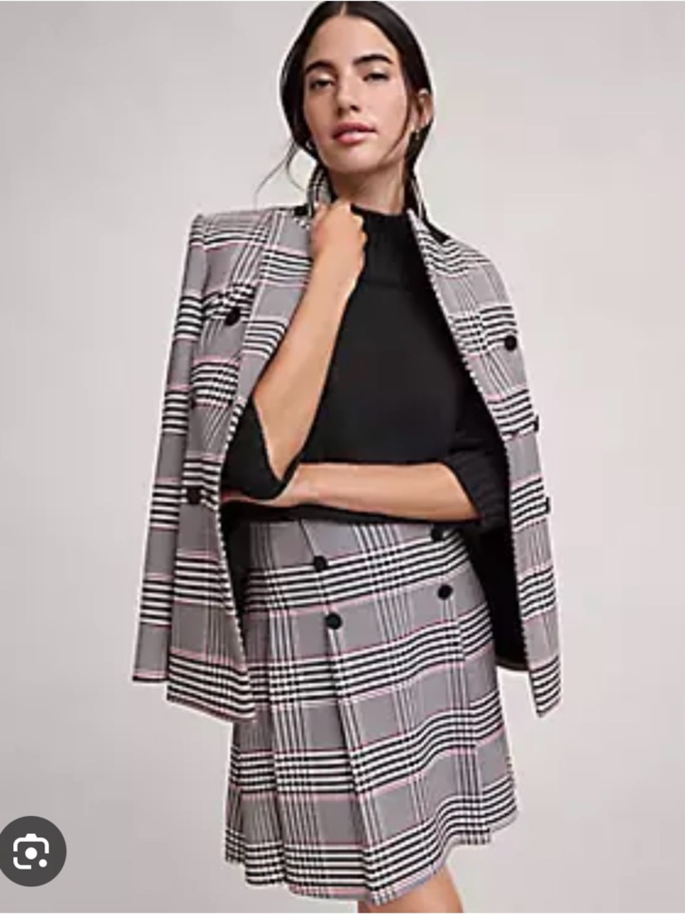 Ann Taylor Pleated Plaid Mini Skirt
